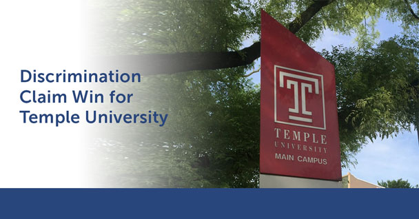 Discrimination Claim Win for Temple University