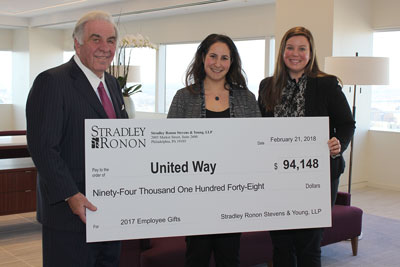 Stradley Ronon Donates to United Way